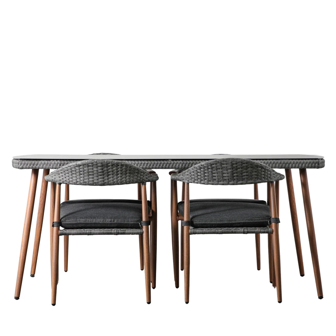 Ashton And Barrow Lujo - Luxury 4 Seater Outdoor Dining Set - Garden/Patio - Charcoal Grey Garden & Outdoor 3 Ashton And Barrow Lujo - Luxury 4 Seater Outdoor Dining Set - Garden/Patio - Charcoal Grey Garden & Outdoor