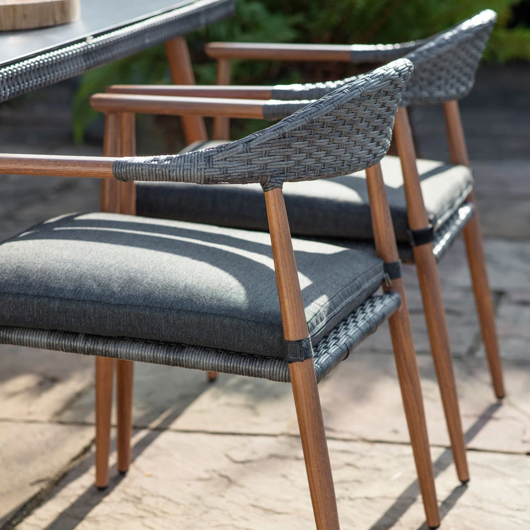 Ashton And Barrow Lujo - Luxury 4 Seater Outdoor Dining Set - Garden/Patio - Charcoal Grey Garden & Outdoor 2 Ashton And Barrow Lujo - Luxury 4 Seater Outdoor Dining Set - Garden/Patio - Charcoal Grey Garden & Outdoor