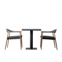 Ashton And Barrow Lujo - 2 Seater Outdoor Bistro Dining Set - Garden/Patio - Charcoal Grey NEW IN!