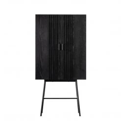 Ashton And Barrow Holsten Modern Slatted Drinks/Cocktail Cabinet - Black Oak Furniture 5 Ashton And Barrow Holsten Modern Slatted Drinks/Cocktail Cabinet - Black Oak Furniture