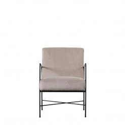 Ashton And Barrow The Cheltenham Contemporary Metal Framed Armchair - Grey - Fabric