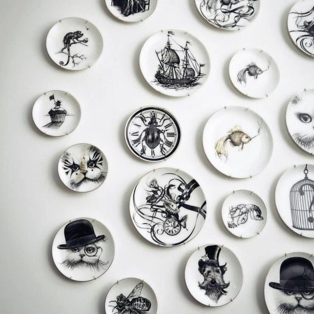 Rory Dobner - Mr & Mr, Illustrated Plate (16cm) 2 Rory Dobner - Mr & Mr, Illustrated Plate (16cm)