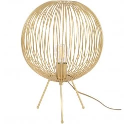 Ashton And Barrow Lighting Gold Spherical Tripod Table Lamp