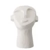 Bloomingville New Home Boho Face Sculpture - White Cement - 22cm