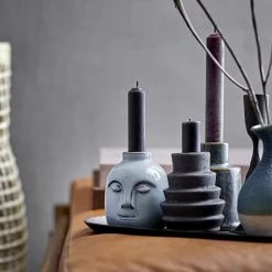 Bloomingville Decor Accessories Abstract Green Face Candle Holder Candlestick Home Decor (26cm)