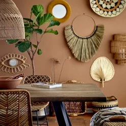 Bloomingville Soft Furnishings Neutral Giano Patterned Fringed Throw - Eco Cotton - Indoor/Outdoor