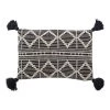 Bloomingville Black & White Boho Tassel Cushion Eco Cotton (60x40cm) Soft Furnishings