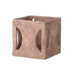 Bloomingville Outdoor Stone Wall Lantern, Red Terracotta