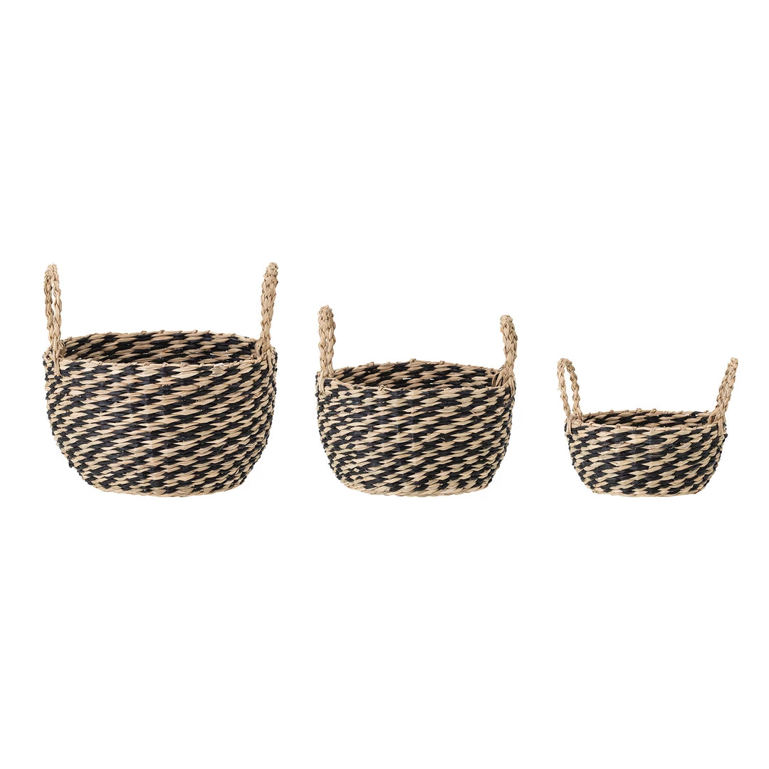 Ashton And Barrow Home Decor Set Of 3 Boho Seagrass Storage Baskets, Small 1 Ashton And Barrow Home Decor Set Of 3 Boho Seagrass Storage Baskets, Small