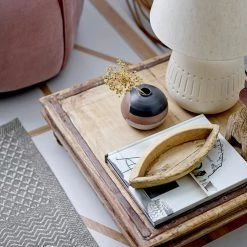 Bloomingville Nooa Round Stoneware Vase, Black & Neutrals 5 Bloomingville Nooa Round Stoneware Vase, Black & Neutrals