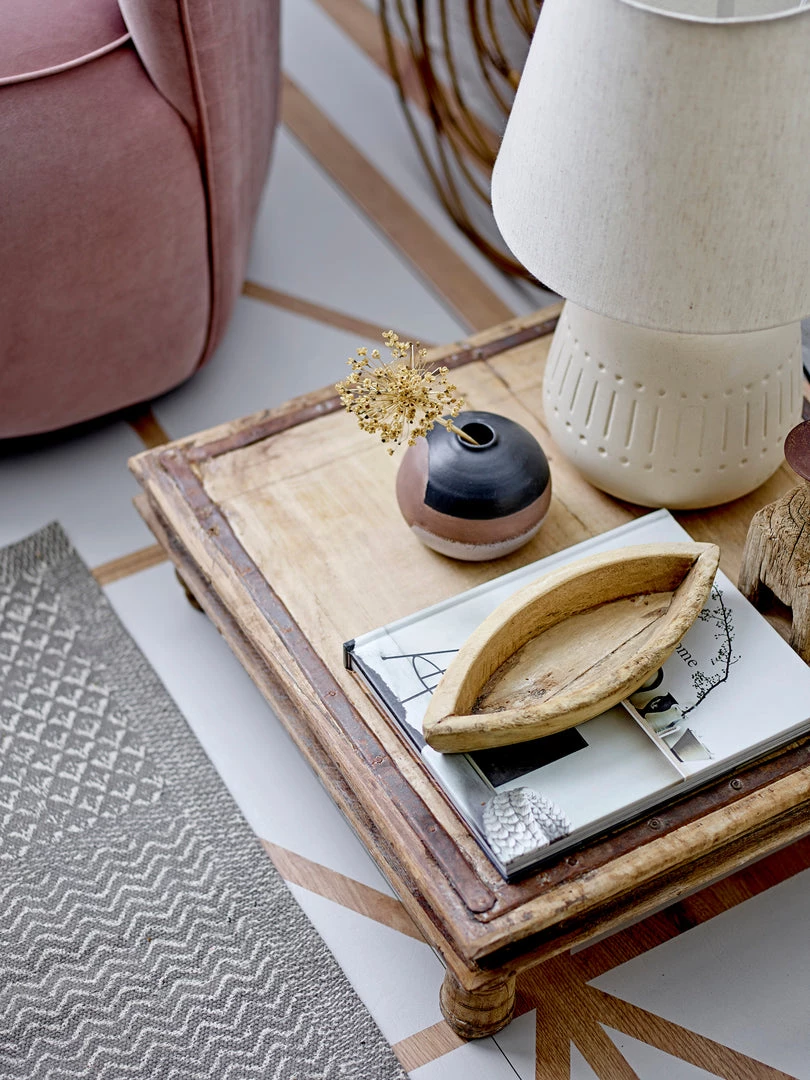 Bloomingville Nooa Round Stoneware Vase, Black & Neutrals 3 Bloomingville Nooa Round Stoneware Vase, Black & Neutrals