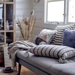 Bloomingville Neutral Ghina Patterned Fringed Throw - Eco Cotton - Indoor/Outdoor 12 Bloomingville Neutral Ghina Patterned Fringed Throw - Eco Cotton - Indoor/Outdoor