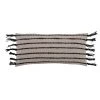 Bloomingville NEW IN! Large Black & White Woven Striped Cushion With Tassels - Cotton (75x35cm) - Indoor/Outdoor