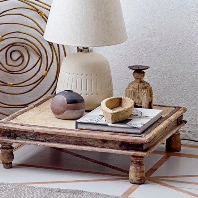 Bloomingville Nooa Round Stoneware Vase, Black & Neutrals 2 Bloomingville Nooa Round Stoneware Vase, Black & Neutrals