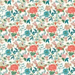 Ashton And Barrow Luxury Botanical Wallpaper - Blue, Orange & Pink (10.5m Length) 5 Ashton And Barrow Luxury Botanical Wallpaper - Blue, Orange & Pink (10.5m Length)