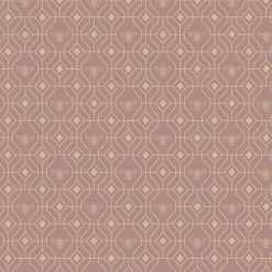 Ashton And Barrow Luxury Art Deco Gold Bee Design Wallpaper - Blush Pink (10.5m Length) Wallpaper (New!)