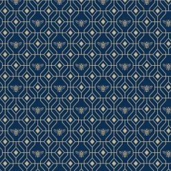 Ashton And Barrow Luxury Art Deco Gold Bee Design Wallpaper - Royal Blue (10.5m Length) Wallpaper (New!) 5 Ashton And Barrow Luxury Art Deco Gold Bee Design Wallpaper - Royal Blue (10.5m Length) Wallpaper (New!)
