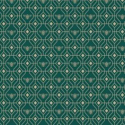 Ashton And Barrow NEW IN! Luxury Art Deco Gold Bee Design Wallpaper - Emerald Green (10.5m Length) 5 Ashton And Barrow NEW IN! Luxury Art Deco Gold Bee Design Wallpaper - Emerald Green (10.5m Length)