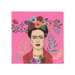 Talking Tables Pink Frida Kahlo Cocktail Napkin (Pack Of 20) Party