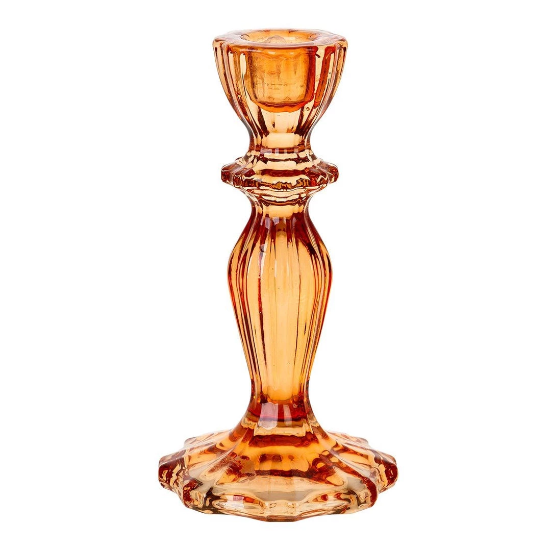 Talking Tables Fiesta Orange Glass Candlestick - Party 1 Talking Tables Fiesta Orange Glass Candlestick - Party