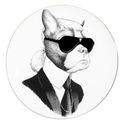 Rory Dobner - Boston Terrier Illustrated Plate (16cm) Art & Prints