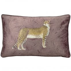 Ashton And Barrow Soft Furnishings Blush Pink Cheetah Feather Cushion (30x50cm)