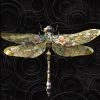 Ashton And Barrow NEW IN! Floral Dragonfly Luxury Wallpaper - Opulence Collection, Absolute Black (10m Length)