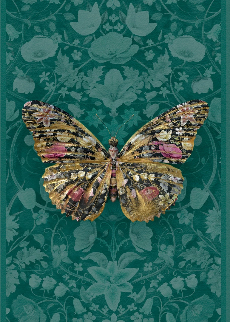 Ashton And Barrow Floral Butterfly Luxury Wallpaper - Opulence Collection, Petrol Blue (10m Length) NEW IN! 3 Ashton And Barrow Floral Butterfly Luxury Wallpaper - Opulence Collection, Petrol Blue (10m Length) NEW IN!
