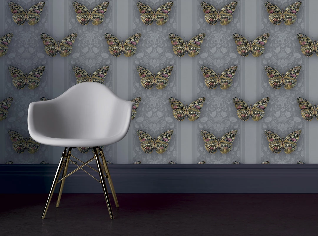 Ashton And Barrow Floral Butterfly Luxury Wallpaper - Opulence Collection, Nimbus Grey (10m Length) NEW IN! 2 Ashton And Barrow Floral Butterfly Luxury Wallpaper - Opulence Collection, Nimbus Grey (10m Length) NEW IN!
