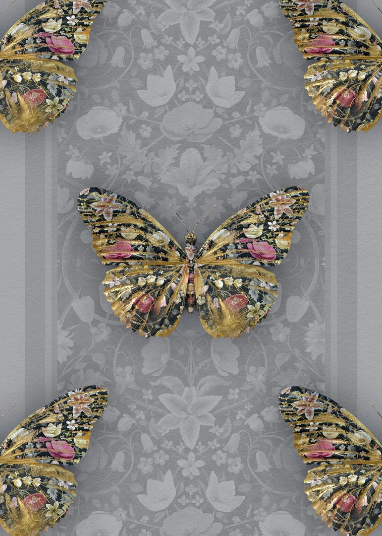 Ashton And Barrow Floral Butterfly Luxury Wallpaper - Opulence Collection, Nimbus Grey (10m Length) NEW IN! 3 Ashton And Barrow Floral Butterfly Luxury Wallpaper - Opulence Collection, Nimbus Grey (10m Length) NEW IN!