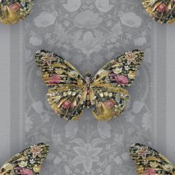 Ashton And Barrow Floral Butterfly Luxury Wallpaper - Opulence Collection, Nimbus Grey (10m Length) NEW IN!