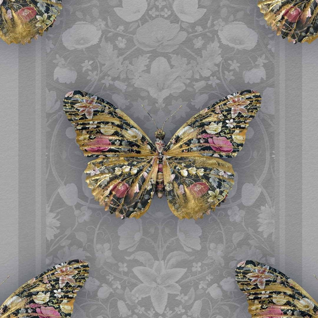 Ashton And Barrow Floral Butterfly Luxury Wallpaper - Opulence Collection, Nimbus Grey (10m Length) NEW IN! 1 Ashton And Barrow Floral Butterfly Luxury Wallpaper - Opulence Collection, Nimbus Grey (10m Length) NEW IN!