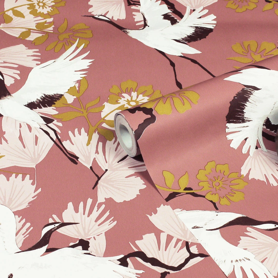 Ashton And Barrow Wallpaper (New!) Elegant Crane Bird & Floral Luxury Patterned Wallpaper - Neutrals (10.5m Length) 1 Ashton And Barrow Wallpaper (New!) Elegant Crane Bird & Floral Luxury Patterned Wallpaper - Neutrals (10.5m Length)