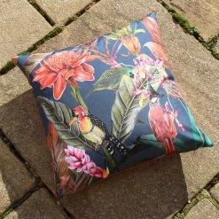 Ashton And Barrow Bold Exotic Jungle Print Outdoor Cushion With Orange Accent (43x43cm) NEW IN!