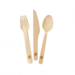 Talking Tables Sustainable Wooden Cutlery (6 Pack) - Party