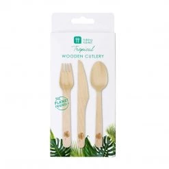 Talking Tables Sustainable Wooden Cutlery (6 Pack) - Party