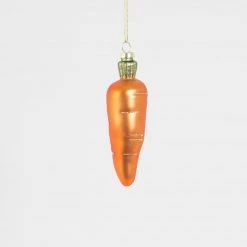 Sass & Belle Christmas Carrot | Luxury Glass Christmas Bauble | Tree Decoration