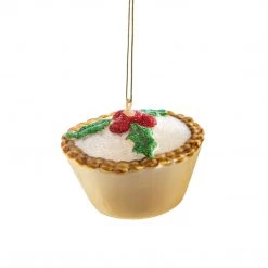 Sass & Belle Mince Pie | Luxury Glass Christmas Bauble Tree Decoration