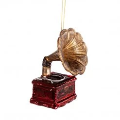 Sass & Belle Gramophone | Luxury Glass Christmas Bauble Tree Decoration