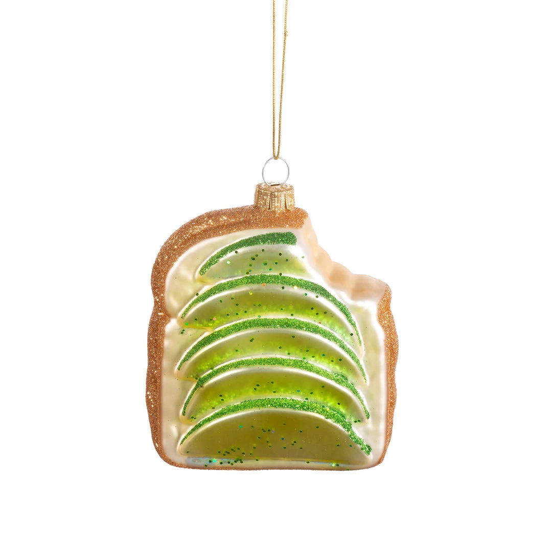 Sass & Belle Avo On Toast | Luxury Glass Christmas Bauble Tree Decoration 1 Sass & Belle Avo On Toast | Luxury Glass Christmas Bauble Tree Decoration