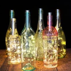 Talking Tables Gold Bottle String Lights - Party - Battery Powered