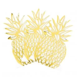 Talking Tables Posh Metallic Gold Pineapple Napkins - Fun Party (Pack Of 12)