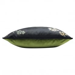 Ashton And Barrow Twilight Garden Black Bumble Bee Cushion With Fern Green Accent (43x43cm)