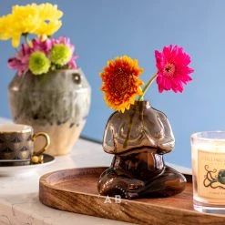 Bloomingville Glass Meditating Person Body Vase (12cm)