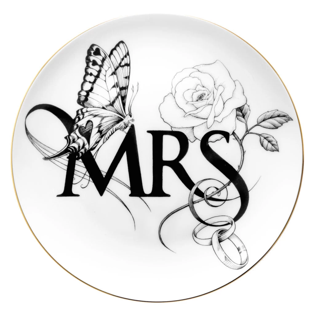 Rory Dobner - Mrs Illustrated Plate (16cm) 1 Rory Dobner - Mrs Illustrated Plate (16cm)