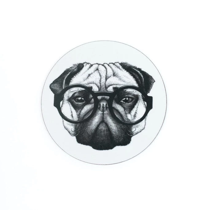 Rory Dobner - Percy Pugworthy’ Pug Dog Coasters (Set Of 4) 2 Rory Dobner - Percy Pugworthy’ Pug Dog Coasters (Set Of 4)
