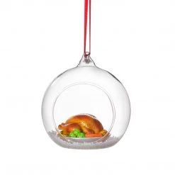 Sass & Belle Christmas Turkey Lunch | Luxury Glass Christmas Bauble Tree Decoration