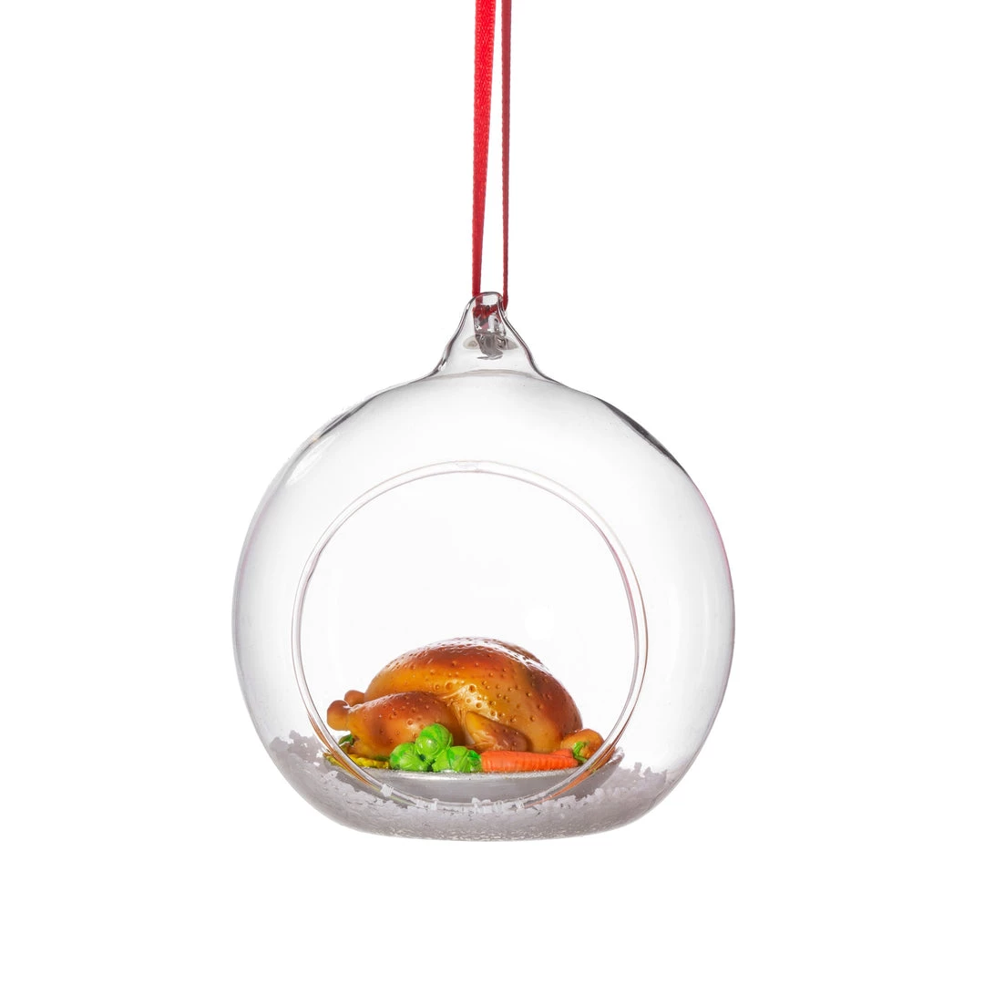 Sass & Belle Christmas Turkey Lunch | Luxury Glass Christmas Bauble Tree Decoration 1 Sass & Belle Christmas Turkey Lunch | Luxury Glass Christmas Bauble Tree Decoration