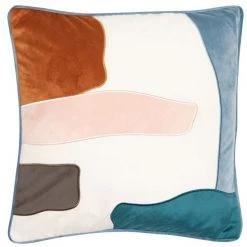 Malini Modern Abstract Sky, Orange & Blush Designer Cushion (45x45m)