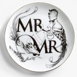 Rory Dobner - Mr & Mr, Illustrated Plate (16cm)